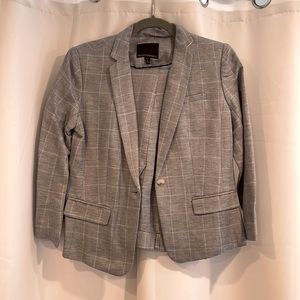 Banana Republic Blue White Plaid Suit